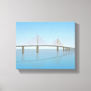 Canvas Print: Sunshine Skyway Bridge Print