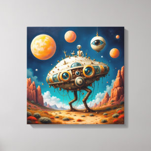 Canvas Print (Two-Legged Soace Ship)