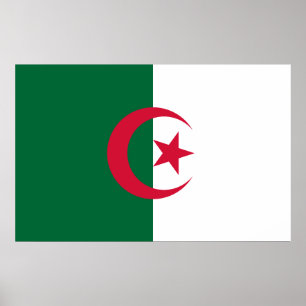Canvas Print with Flag of Algeria