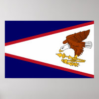 Canvas Print with Flag of American Samoa, U.S.A.