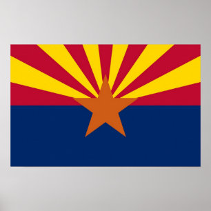 Canvas Print with Flag of Arizona, U.S.A.