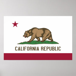 Canvas Print with Flag of California, U.S.A.
