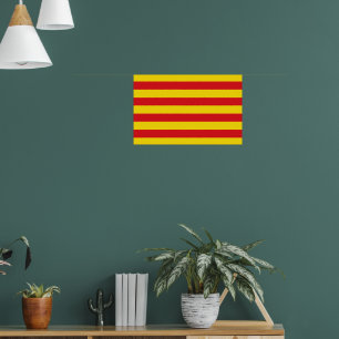 Canvas Print with Flag of Catalonia