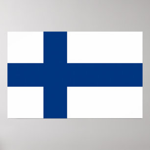Canvas Print with Flag of Finland