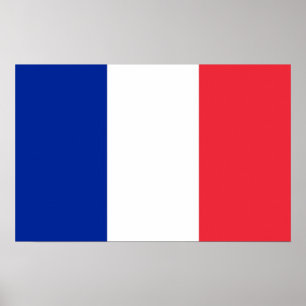 Canvas Print with Flag of France