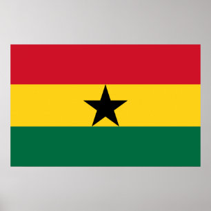 Canvas Print with Flag of Ghana
