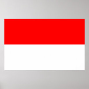 Canvas Print with Flag of Indonesia