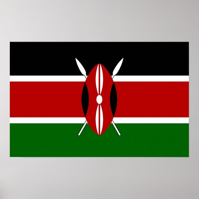 Canvas Print with Flag of Kenya (Front)