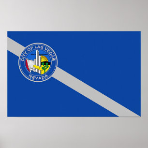 Canvas Print with Flag of Las Vegas City, U.S.A.