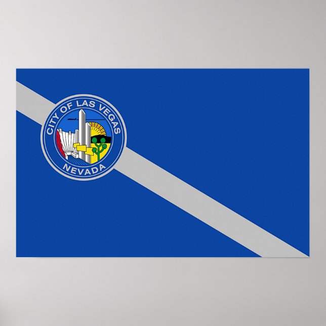 Canvas Print with Flag of Las Vegas City, U.S.A. (Front)