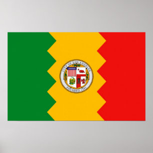 Canvas Print with Flag of Los Angeles, California