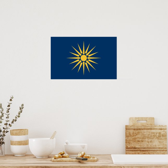 Canvas Print with Flag of Macedonia, Greece (Kitchen)