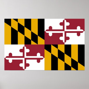 Canvas Print with Flag of Maryland, U.S.A.
