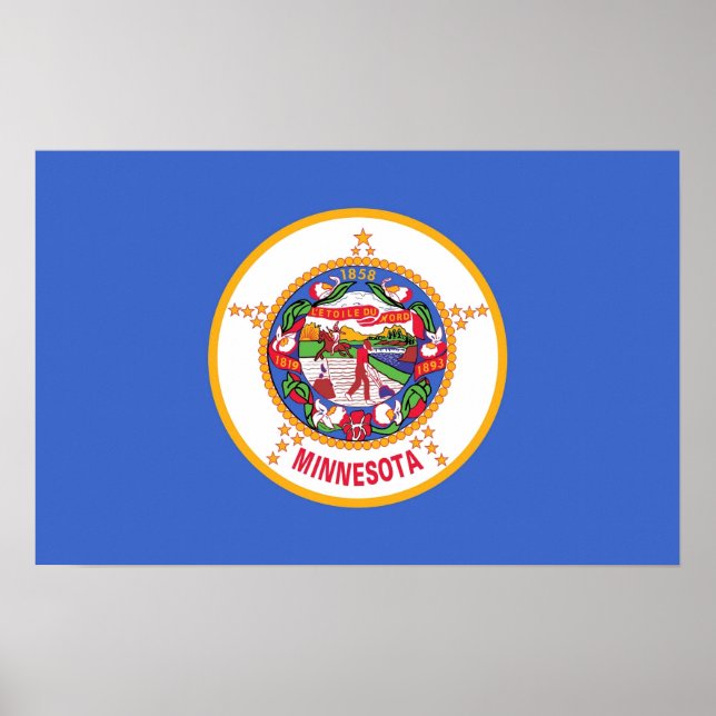 Canvas Print with Flag of Minnesota, U.S.A. (Front)