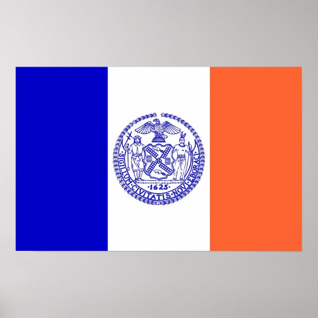 Canvas Print with Flag of New York, U.S.A. (Front)