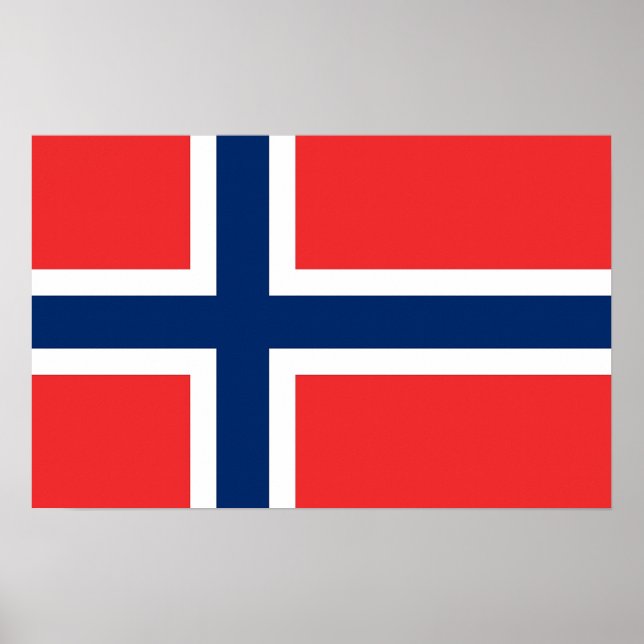 Canvas Print with Flag of Norway (Front)