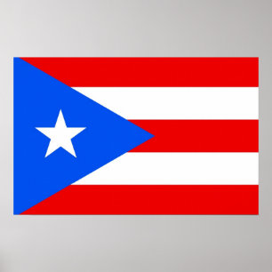 Canvas Print with Flag of Puerto Rico, U.S.A.
