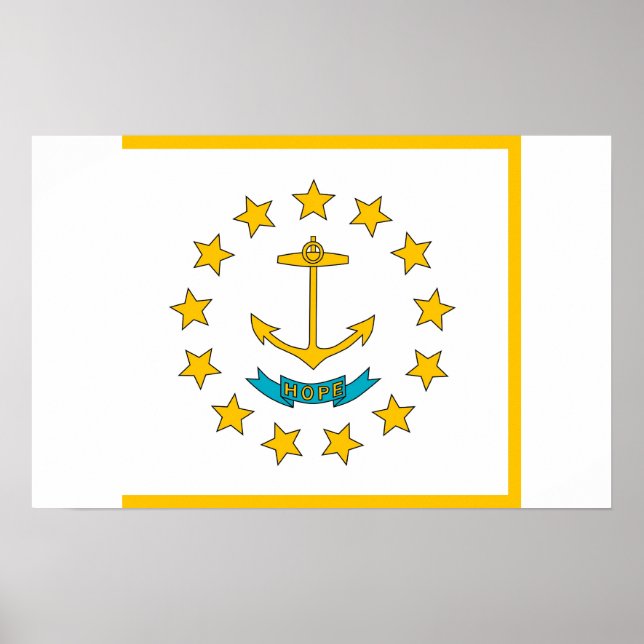 Canvas Print with Flag of Rhode Island, U.S.A. (Front)