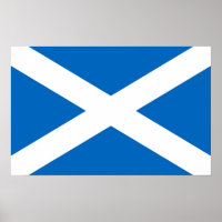 Canvas Print with Flag of Scotland
