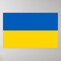 Canvas Print with Flag of Ukraine