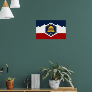 Canvas Print with Flag of Utah, USA
