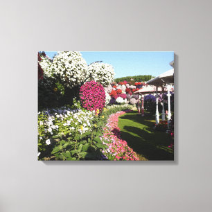 Canvas Print with Petunias