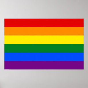 Canvas Print with Rainbow LGBT Flag