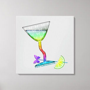 CANVAS PRINTS - BUTTERFLY MARTINI ART