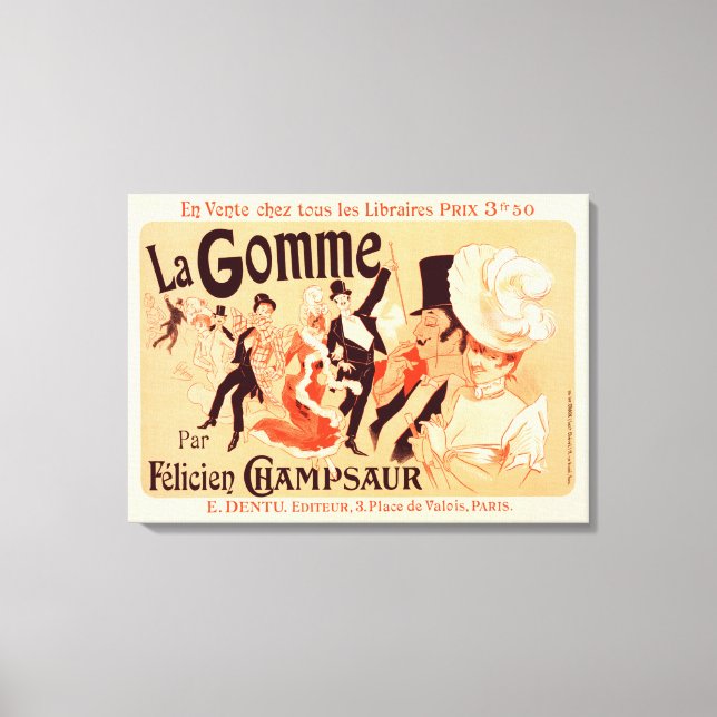 Canvas Reproduction Vintage French poster (Front)
