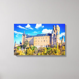 Canvas Segovia castle Print