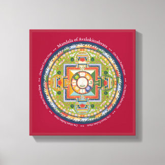 CANVAS SQUARE - Mandala of Chenrezig (Compassion) Print