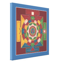 CANVAS SQUARE - Mandala of the 5 Elements Stretched Canvas Prints