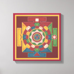 CANVAS SQUARE - Mandala of the 5 Elements Print