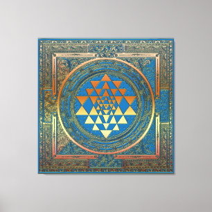 Canvas SriYantra Yoga Meditation India Symbol holy Print
