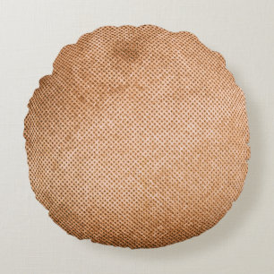 Canvas texture vintage background. vintage, old, r round pillow