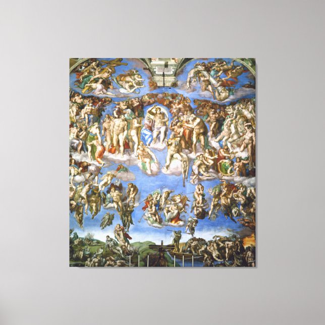 Canvas The Last Judgment Fresco by Michelangelo (Front)