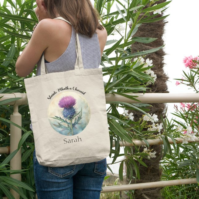 Canvas Thistle Tote Bags, Scotland Tote (Creator Uploaded)