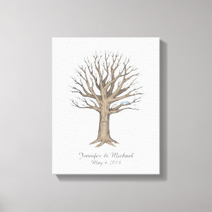 Canvas Thumbprint Tree Guestbook