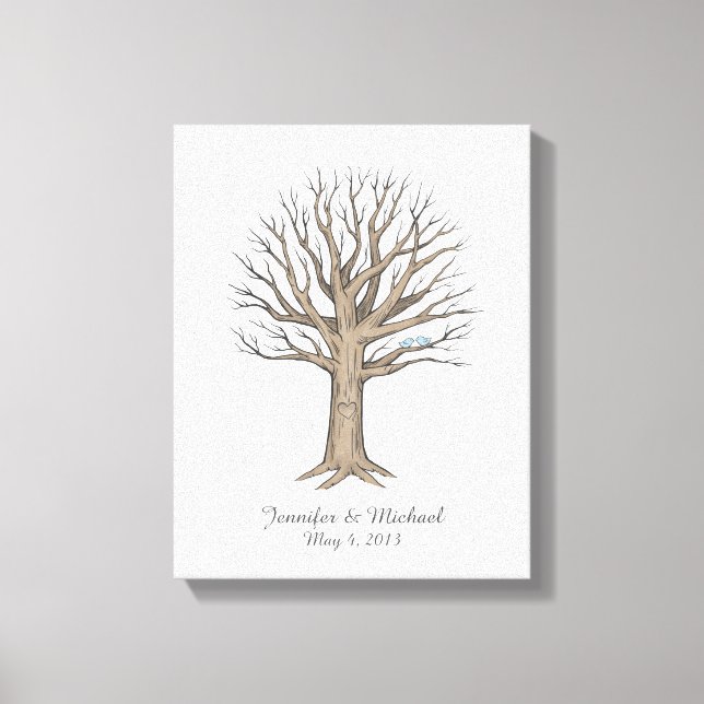 Canvas Thumbprint Tree Guestbook (Front)