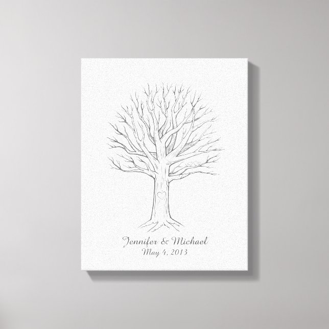 Canvas Thumbprint Tree Guestbook (Front)