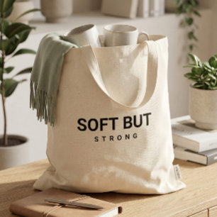 Canvas Tote Bag Aesthetic Black Typography