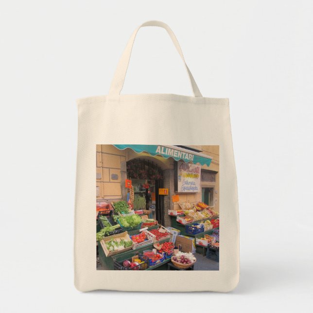Canvas Tote--Italian Market Tote Bag (Front)