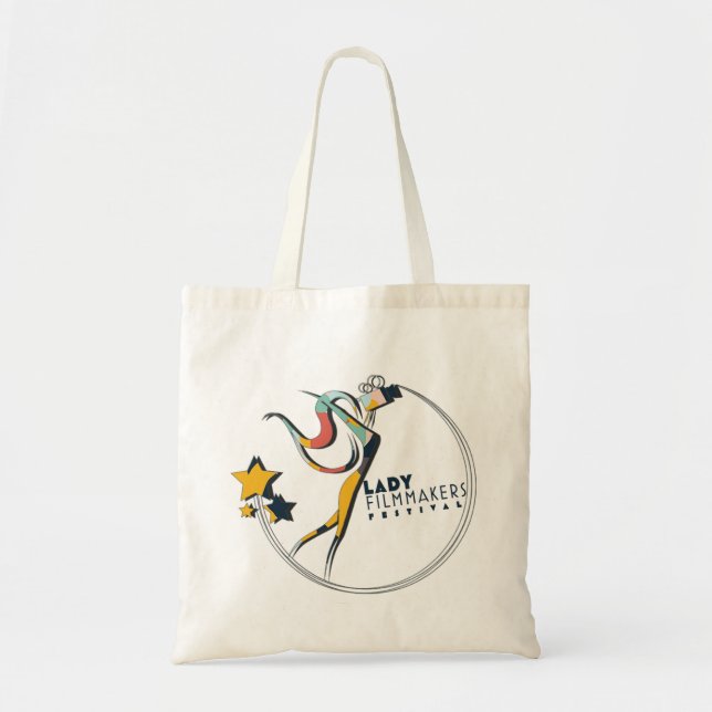 Canvas Tote with Lady Filmmakers Circle Logo (Front)