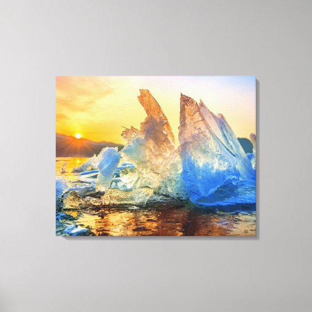 Canvas Wall Art-Sunrise Ice Chunks (Front)