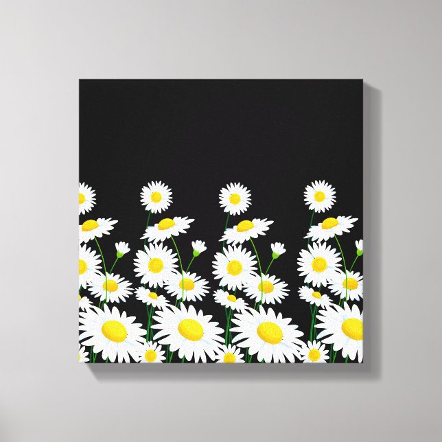 Canvas Wall Art-White Daisies (Front)