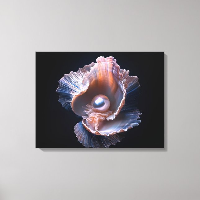 Canvas Wall Art with Shell and Pearl (Front)