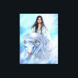 Canvas White Buffalo Calf Woman Print<br><div class="desc">art by Alena Lazareva</div>