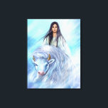 Canvas White Buffalo Calf Woman Print<br><div class="desc">art by Alena Lazareva</div>
