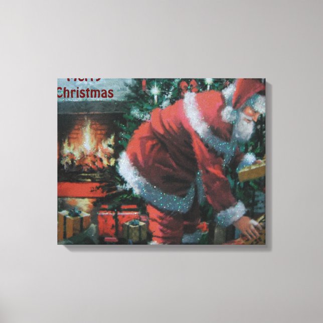 Canvas With Traditonal Santa Print (Front)