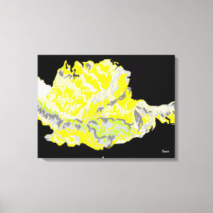 Canvas Wrap/ Yellow Rose Print